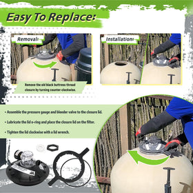 FQRANBO O-rings and lid wrench bundle enabling complete seal maintenance.