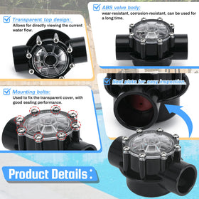 FQRANBO pool spa flow control image highlights unidirectional water flow