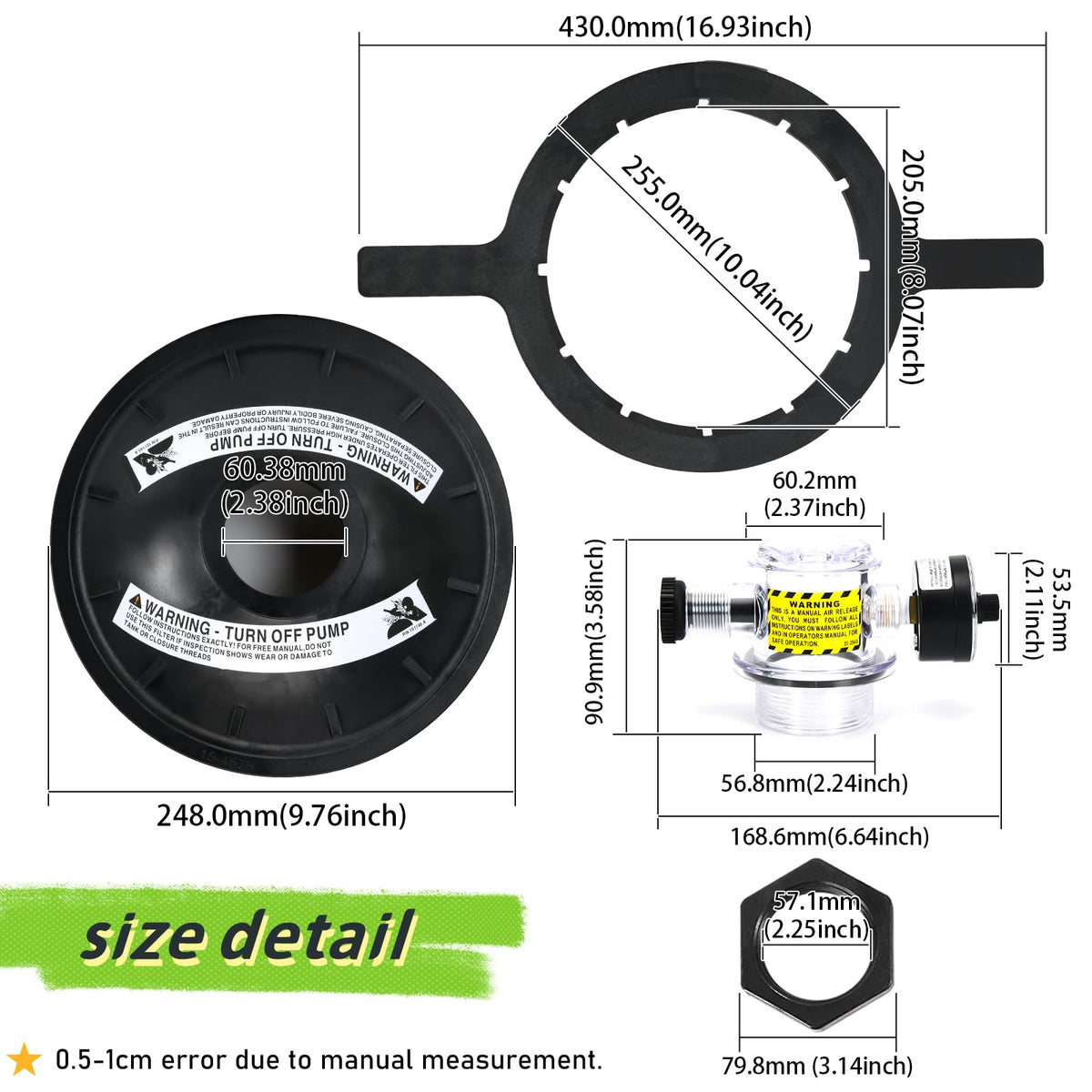FQRANBO Triton-compatible closure housing mounted on a pool sand filter for easy fit.