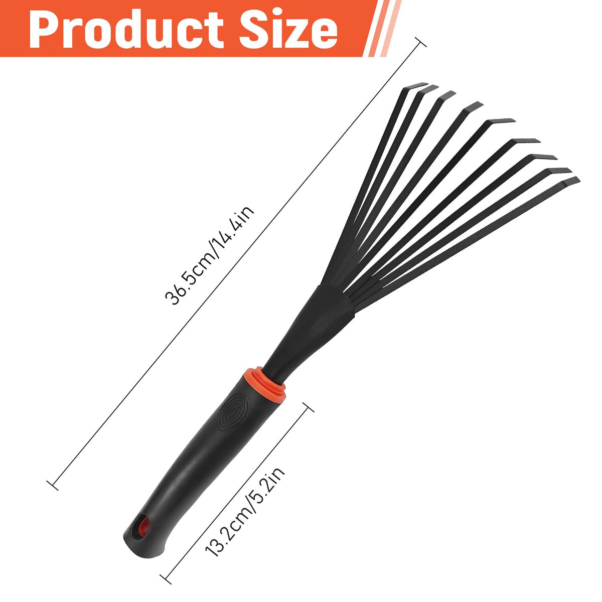 FR Small Hand Rake with ergonomic handle reduces wrist fatigue during long tasks.