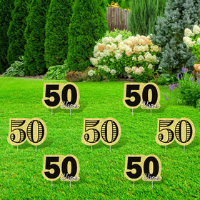 Frakron 50th birthday outdoor display in front yard