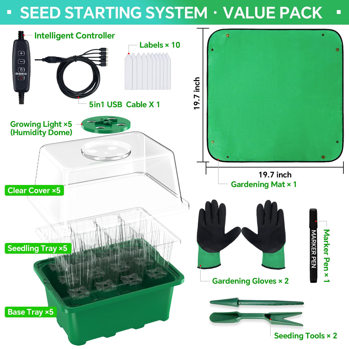 Framokoko upgraded grow light with 12 LEDs for full-spectrum indoor growth.