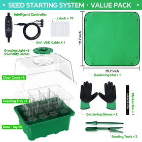 Framokoko upgraded grow light with 12 LEDs for full-spectrum indoor growth.