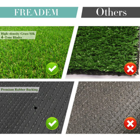 freadem uv-stabilized turf protecting color in sunlit spaces