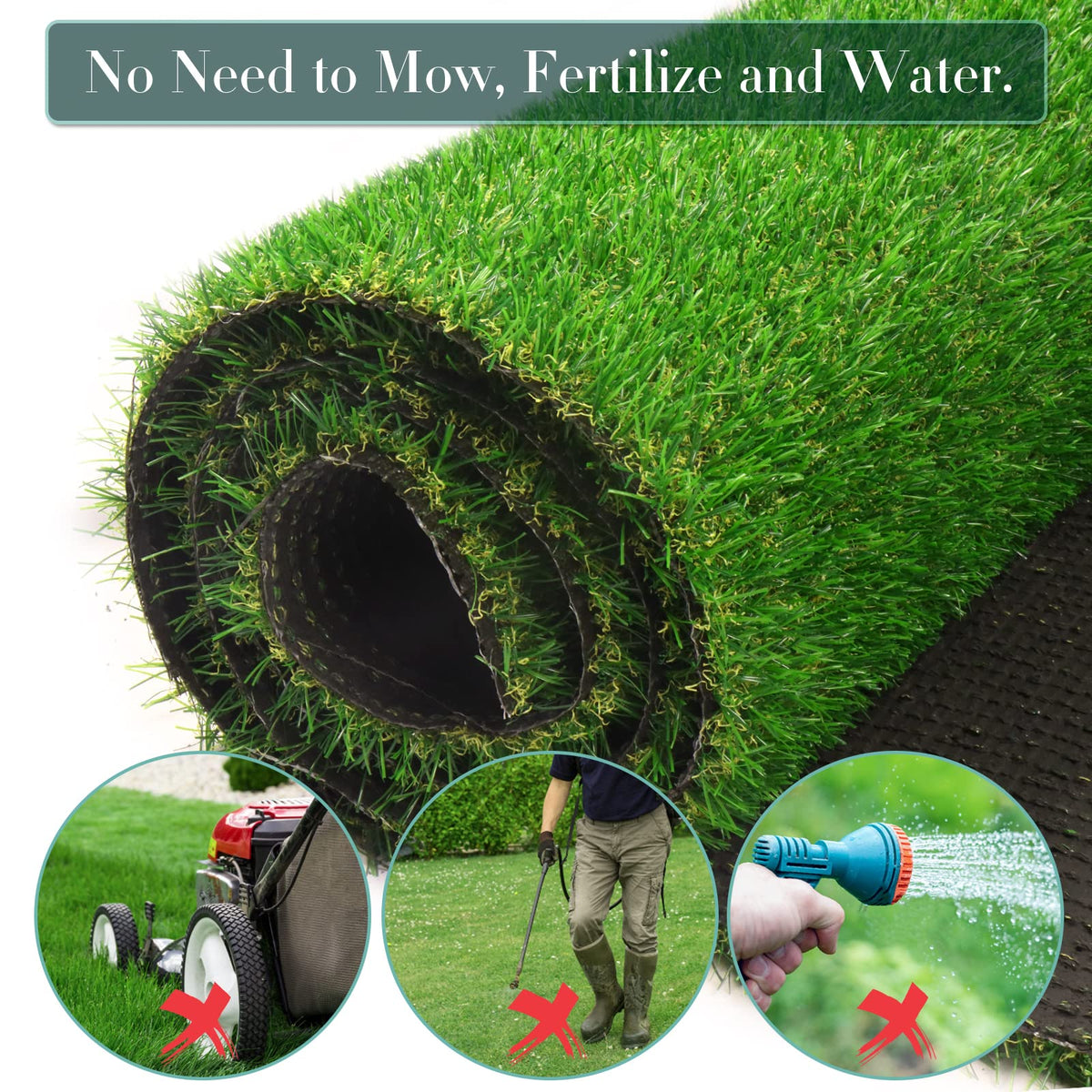 freadem artificial grass rug offers maintenance-free lawn feel for gardens