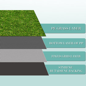 freadem grass rug in courtyard adds decorative touch to home decor
