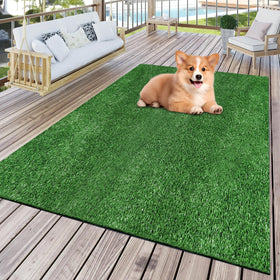 FREADEM artificial grass rug 4x6 front view enhances outdoor curb appeal