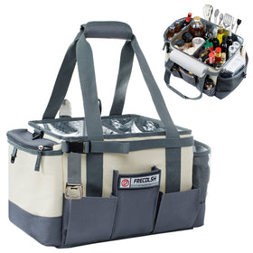 FRECOLSH large grill caddy main compartment keeps utensils organized for outdoor cookouts