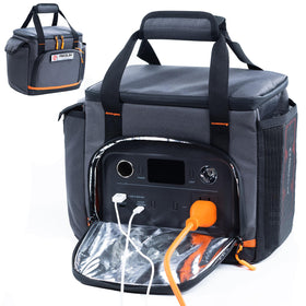 FRECOLSH Travel Case exterior front view showing rugged construction for Jackery protection on the go.