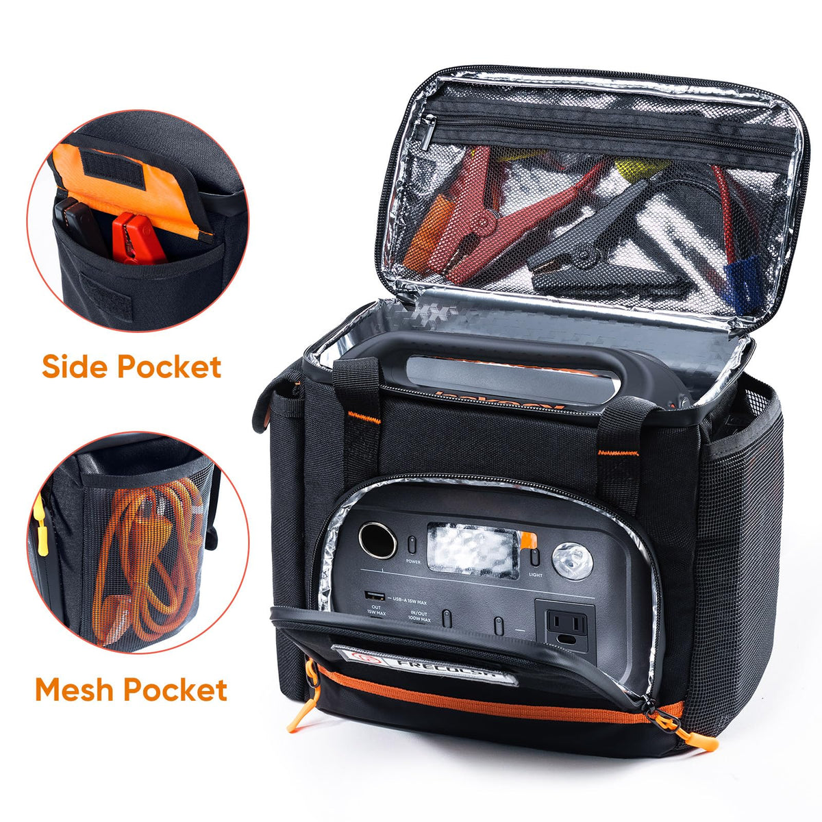 FRECOLSH travel case for Explorer 240 showing weather-resistant design on the go