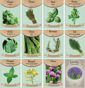 Freedom Farms herb seed pack collection front view showing 12 varieties for fresh meals.
