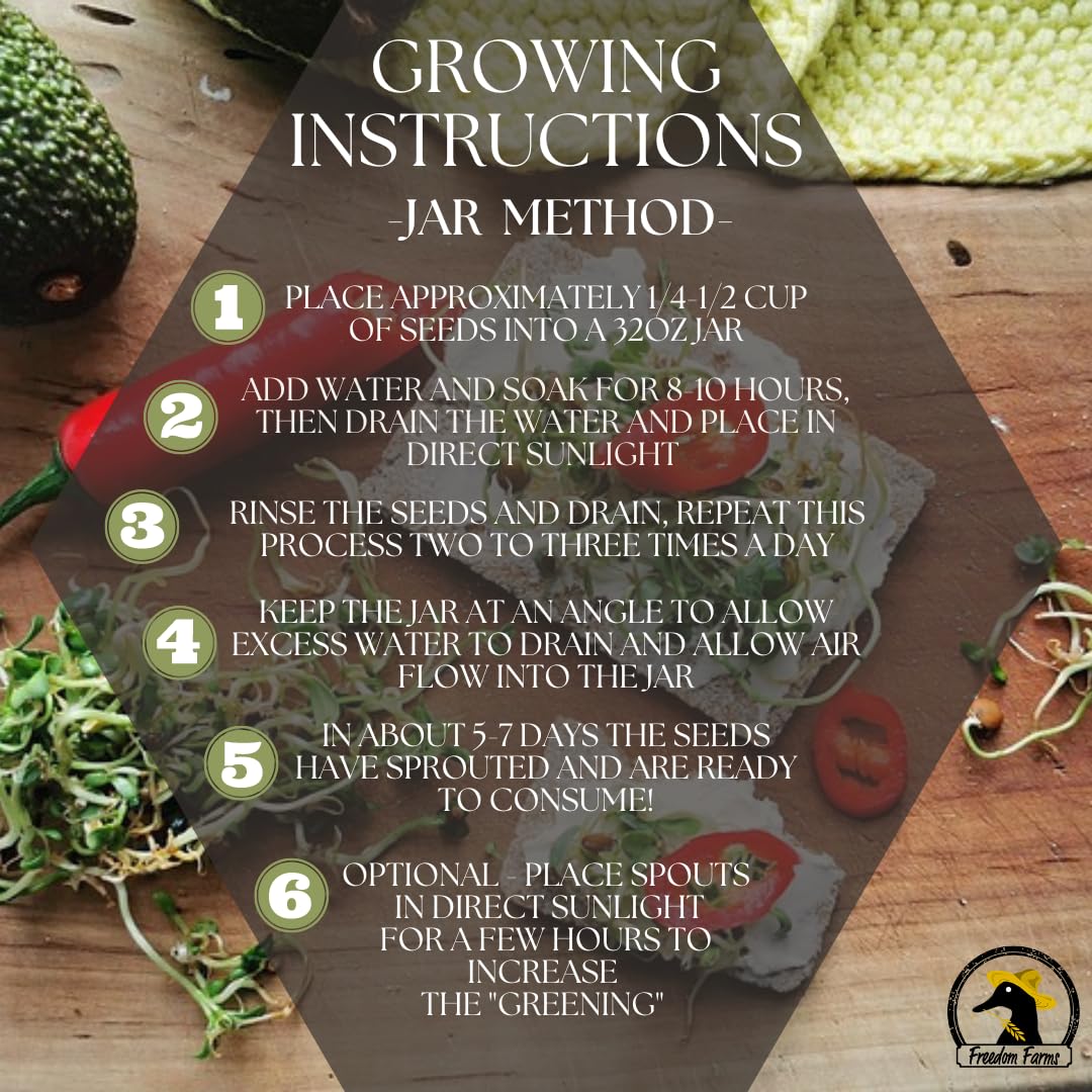 Nutrient-dense Freedom Farms sprout mix with organic non-GMO certification