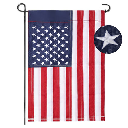 Freefy American flag with embroidered stars for durable outdoor display.