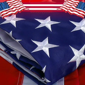 Freefy 3x5 flag with embroidered stars for durable outdoor display.