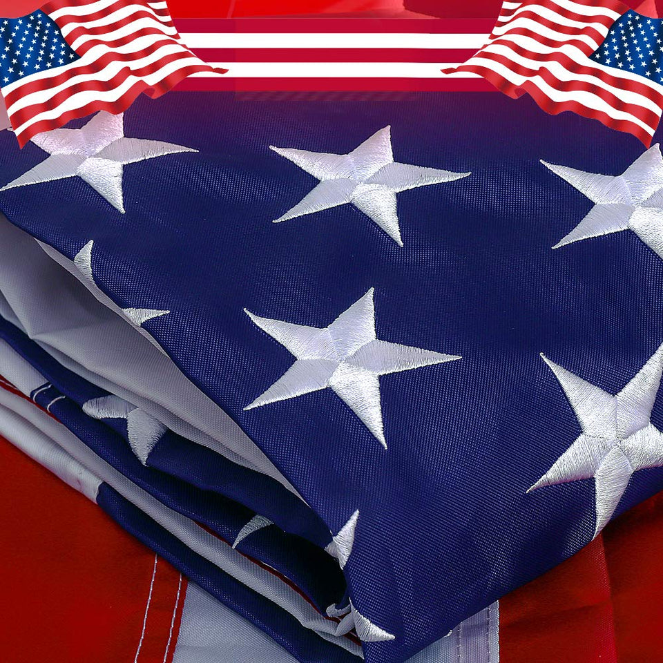 Freefy 3x5 flag with embroidered stars for durable outdoor display.