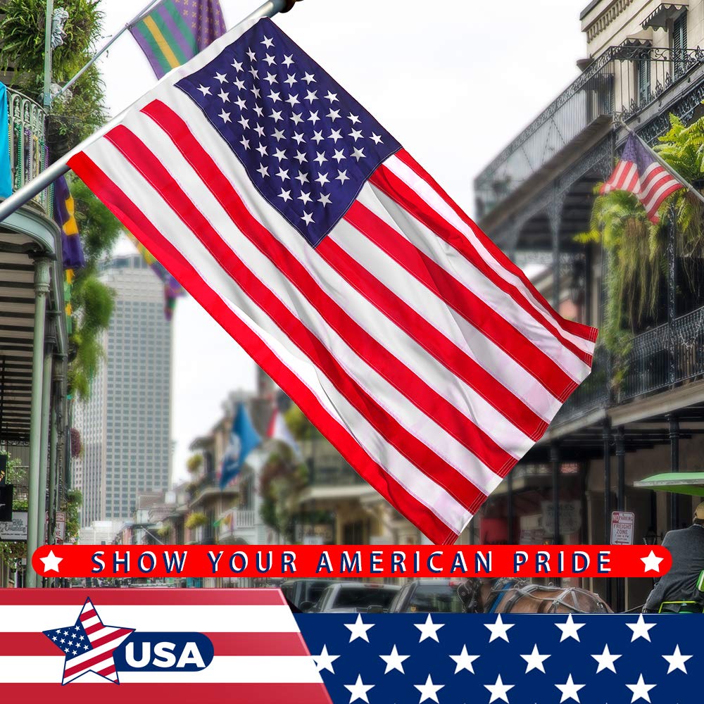 Freefy flag with durable brass grommets withstand repeated use.