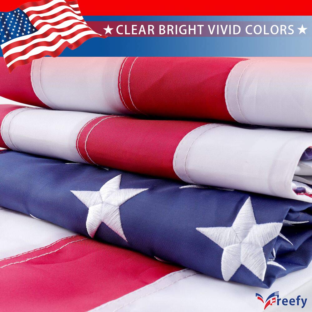 Freefy flag uses heavyweight 210D nylon for all-weather performance.