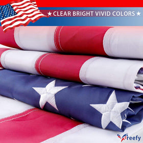 Freefy flag uses heavyweight 210D nylon for all-weather performance.