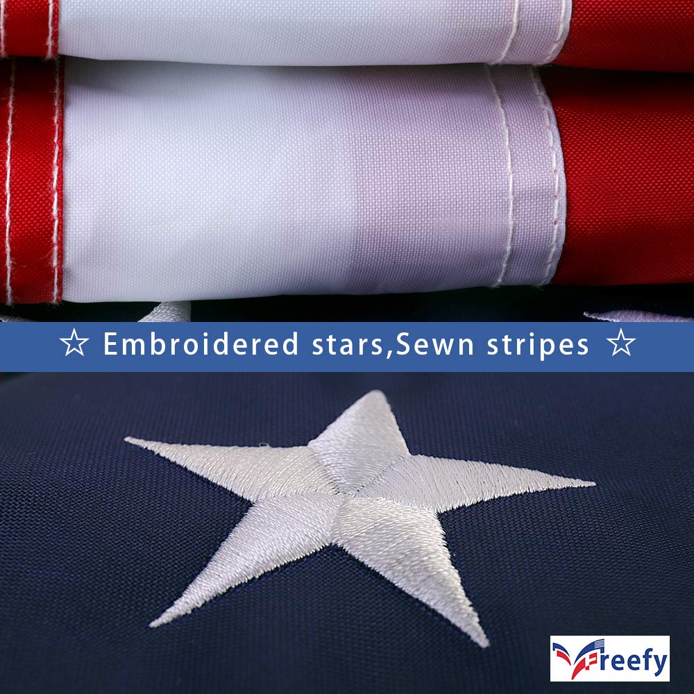 Freefy flag includes UV protection to resist fading in sunlight outdoors.