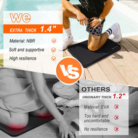 FREEKYROCK anti-slip kneeling pad with breathable top stays cool