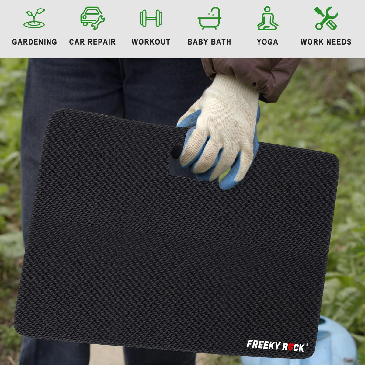 FREEKYROCK large kneeling pad offers spacious comfort