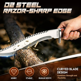 Freelander Kukri Machete full tang design for maximum strength