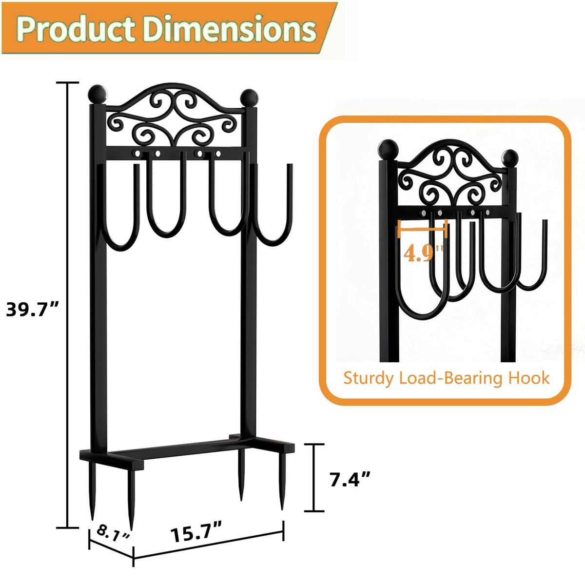 Freexployer two-pack hose racks for organized yard storage