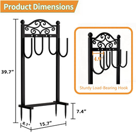Freexployer two-pack hose racks for organized yard storage