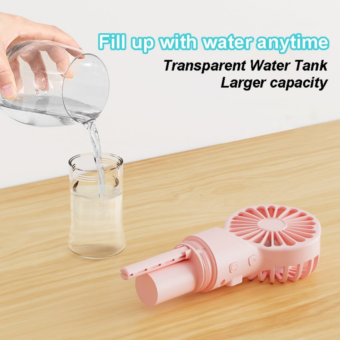 Frelisiy 4-speed misting fan ideal for office or travel.