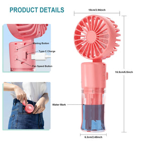 Frelisiy desktop misting fan shows a hydration tank for refreshing air.