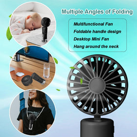 Frelisiy neck fan with lanyard for hands-free summer cooling