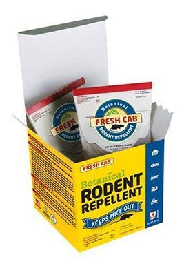 Fresh Cab EMW7208598 garage application showing placement along walls to deter rodents.