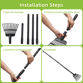 FreshFarm compact, durable garden rake for versatile yard use.