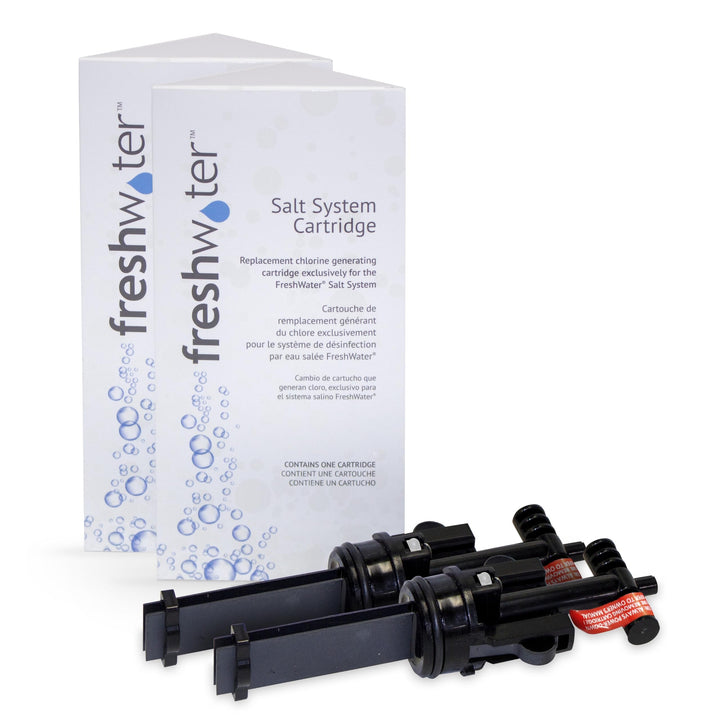 FreshWater salt system cartridge 2-pack replacement for spa maintenance and consistent water care.