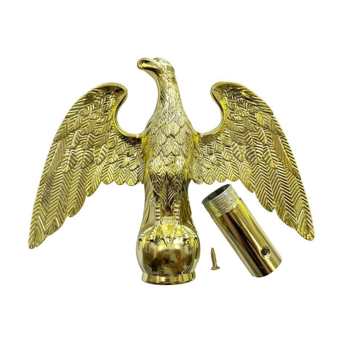 FRF FLAG zinc alloy eagle head topper delivers durable, timeless patriotism for home or office displays.