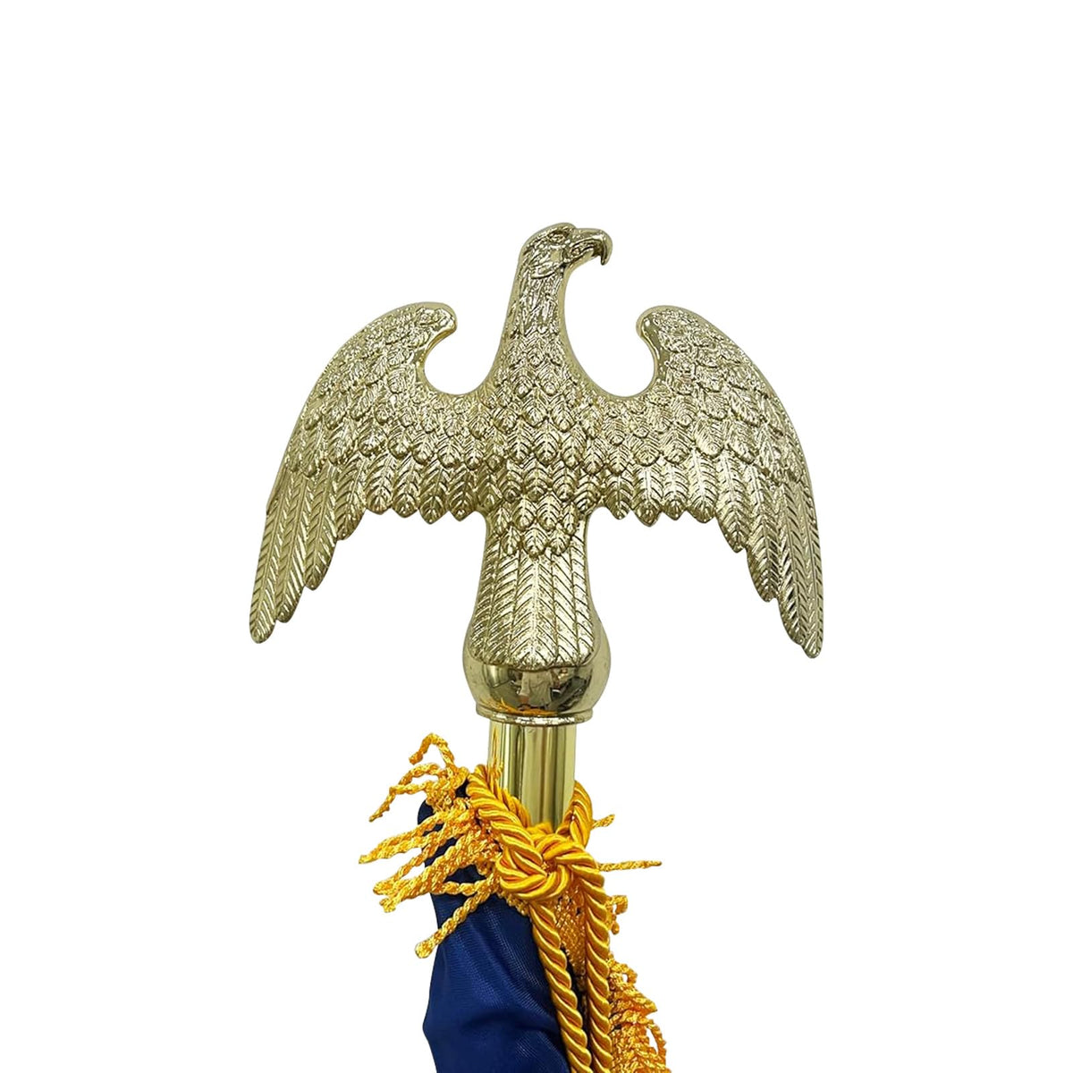 FRF FLAG indoor topper for flagpoles offers easy installation and a refined gold finish.