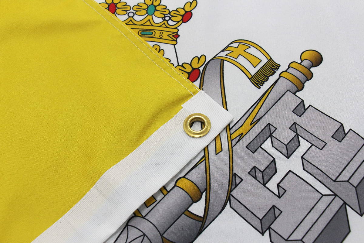 FRF FLAG Vatican flag double-sided design remains visible from both sides.