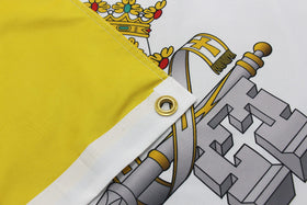 FRF FLAG Vatican flag double-sided design remains visible from both sides.