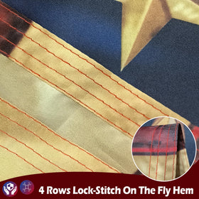 FRF Fun Run Flags We The People flag 3x5 with U.S. Constitution tribute on display