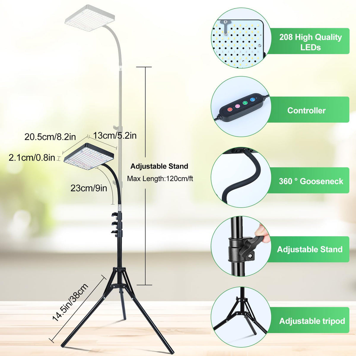 FRGROW 2026 grow light with stand timer options for auto cycles.