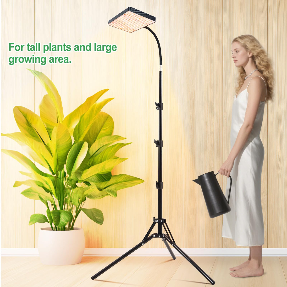 FRGROW 2026 grow light with stand daisy chain connection for multiple units.