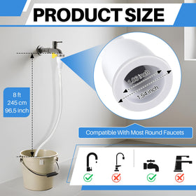Frienda adjustable faucet connector securing a fit on round taps.