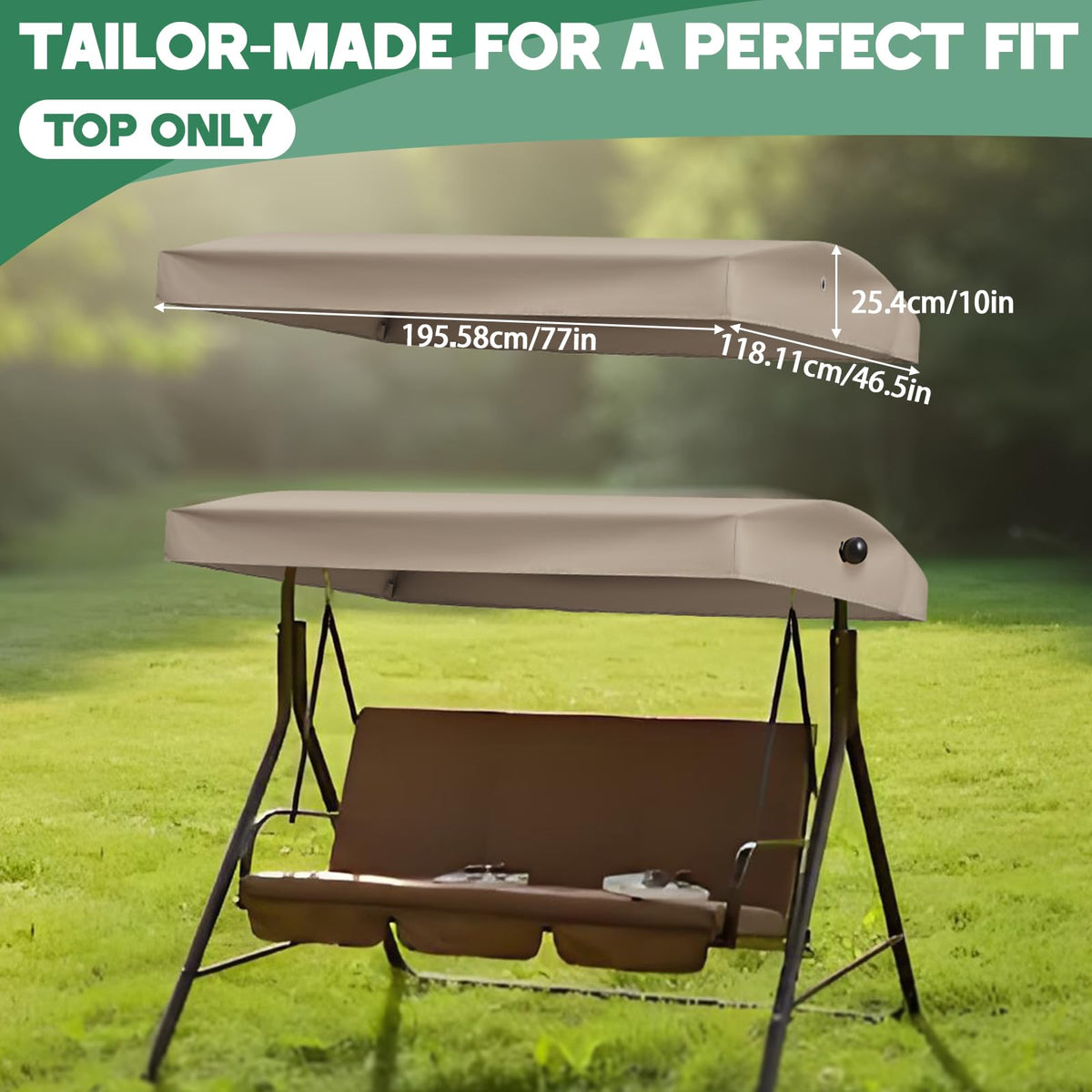 Frienda canopy features drainage holes to prevent water pooling after rain.