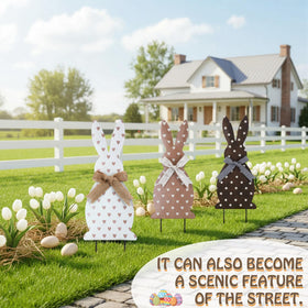 Frienda country farmhouse garden decor creates welcoming front yard ambiance.