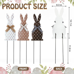 Frienda Easter bunny stake with hearts adds cozy country flair to yard displays.
