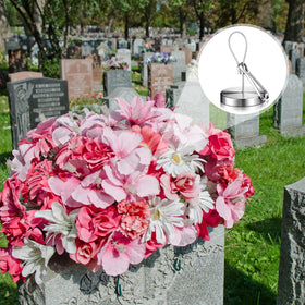 Frienda flower assembly display supporting elegant, lasting memorial tributes.