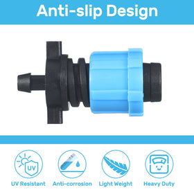 Frienda PP material drip irrigation fittings blue durable and wear-resistant.