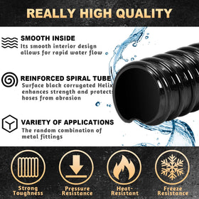 Frienda PVC water hose 1-1/2in ID ideal for flexible plumbing applications.