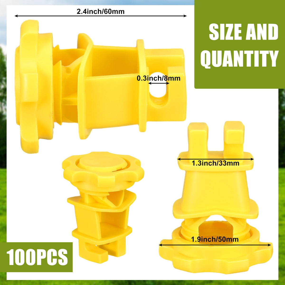 Frienda screw-in post insulator round design for easy installation on posts