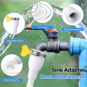 Frienda stainless steel hose clamp for a leakproof faucet seal.
